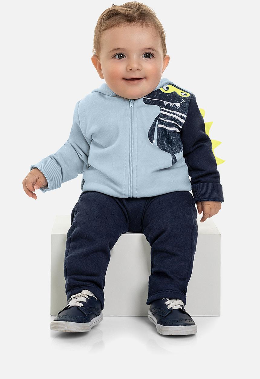 Quimby - Baby boys hoodie & jogger set - blue