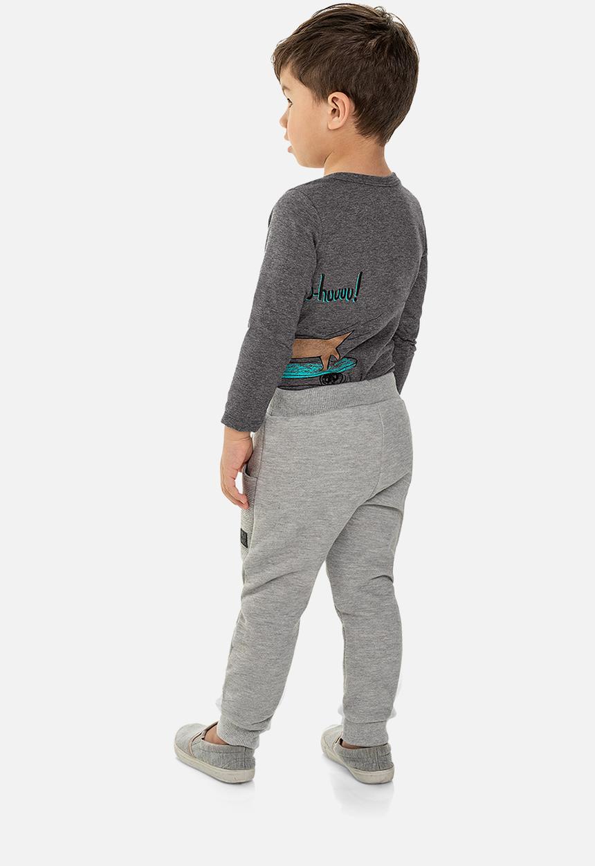 Quimby - Baby boys single jersey bodysuit - dark grey