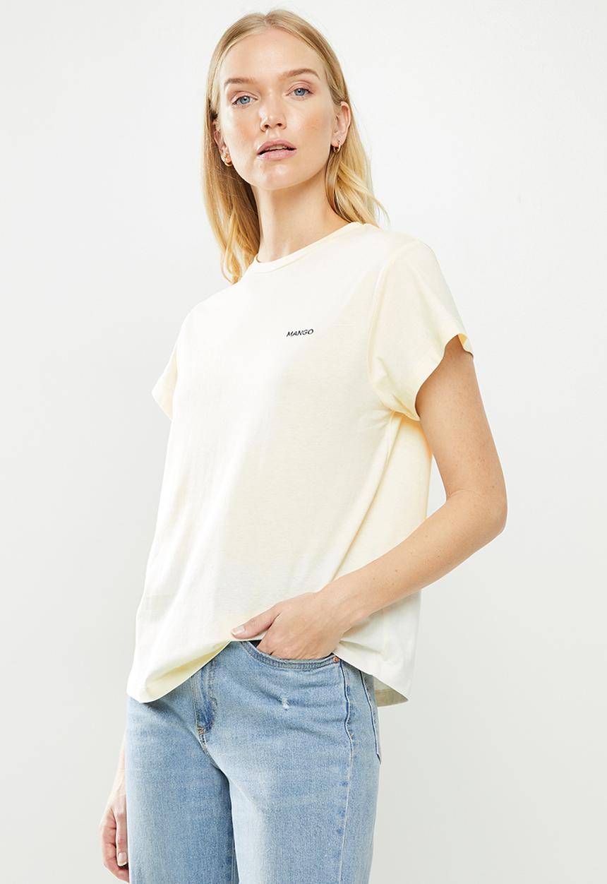 MANGO - T-shirt logohom-h - off white