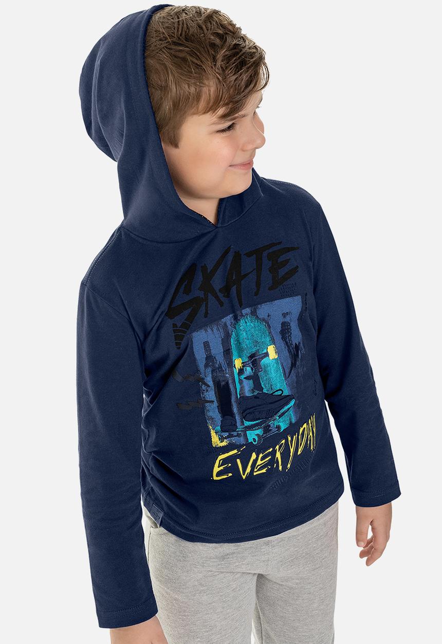 Quimby - Boys hooded top - dark grey
