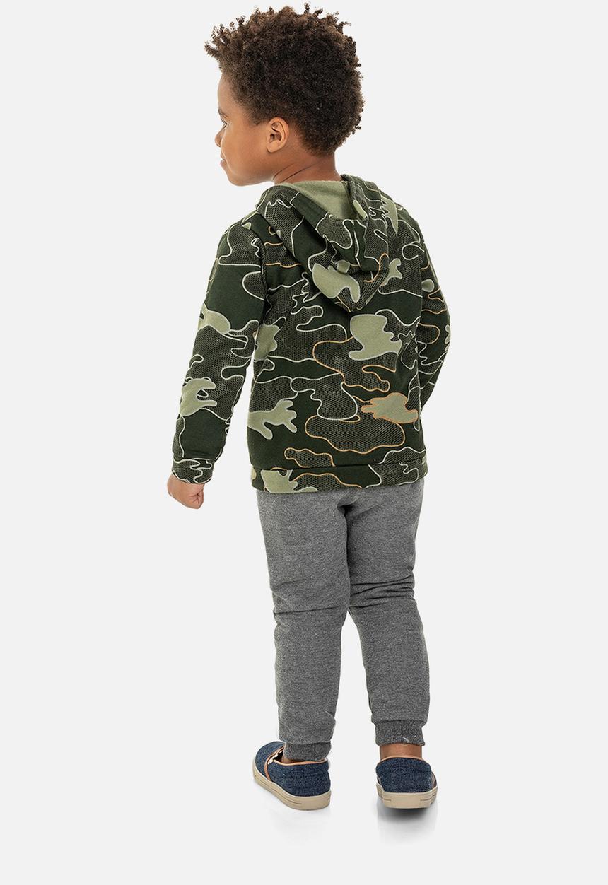 Quimby - Baby boys sweatpants & hoodie set - green & grey 