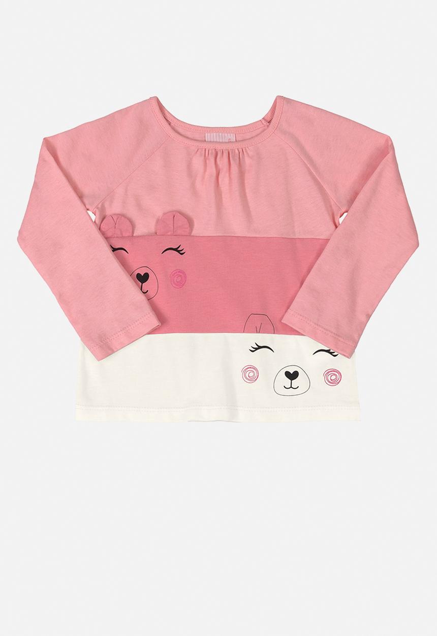 Quimby - Girls panel tee - pink