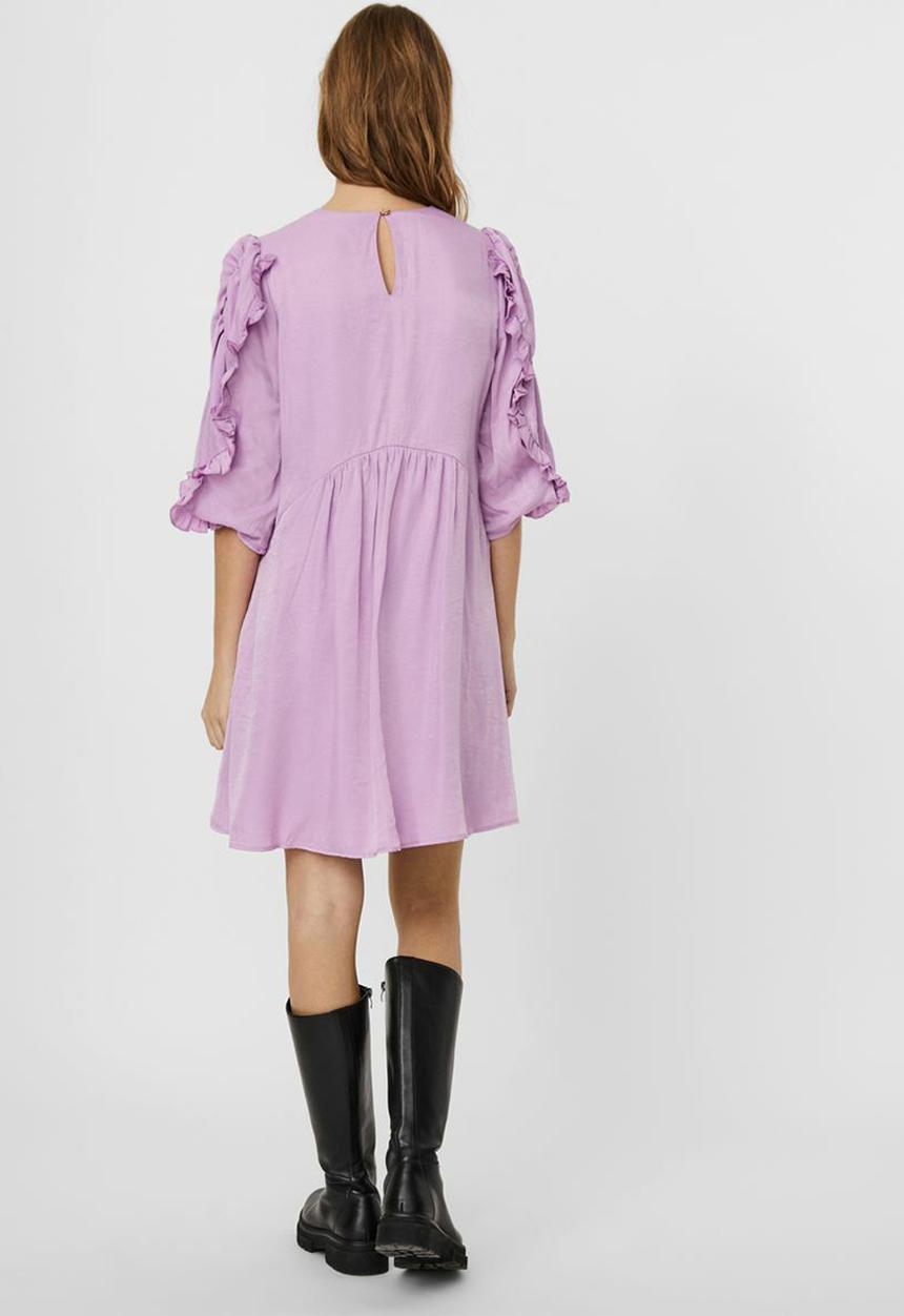 Vero Moda - Novella 2/4 ruffle short dress - violet tulle