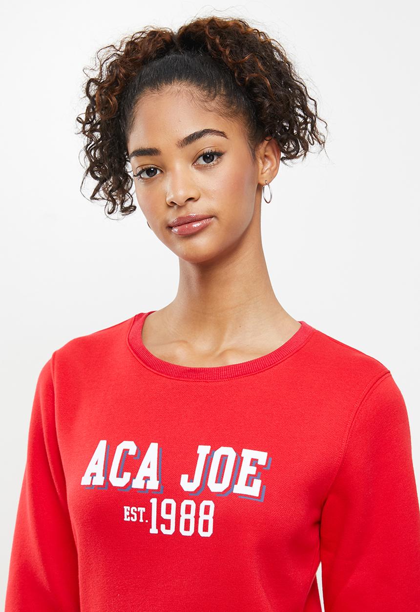 Aca Joe - Basic crew terry dress - red