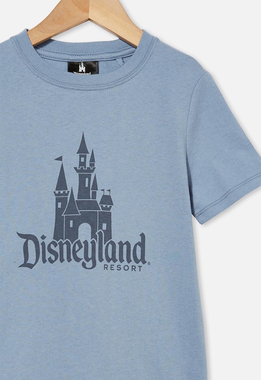 Cotton On - Co-lab short sleeve tee - lcn dis dusty blue / disneyland castle