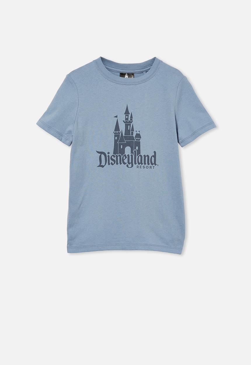 Cotton On - Co-lab short sleeve tee - lcn dis dusty blue / disneyland castle