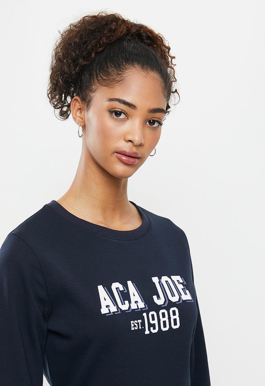 Aca Joe - Basic crew terry dress - navy