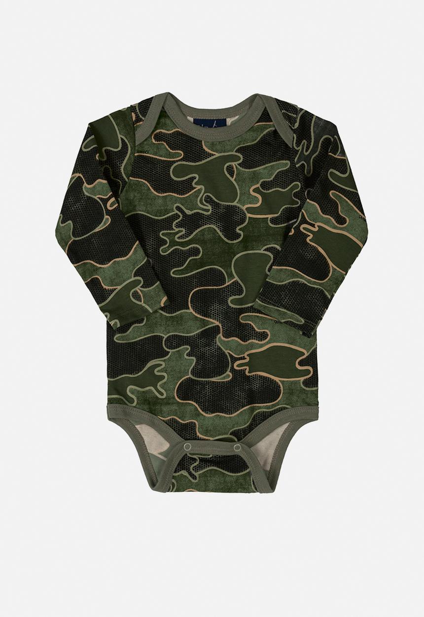 Quimby - Baby boys single jersey bodysuit - green