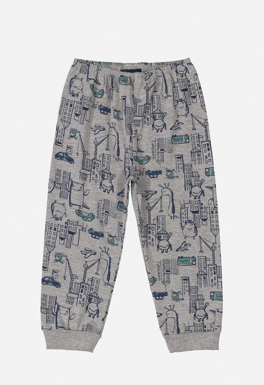 Quimby - Baby boys single jersey pants - grey
