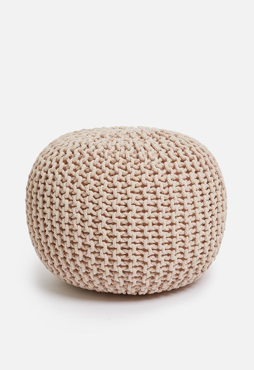 Sixth Floor - Kuku woven pouf - rose