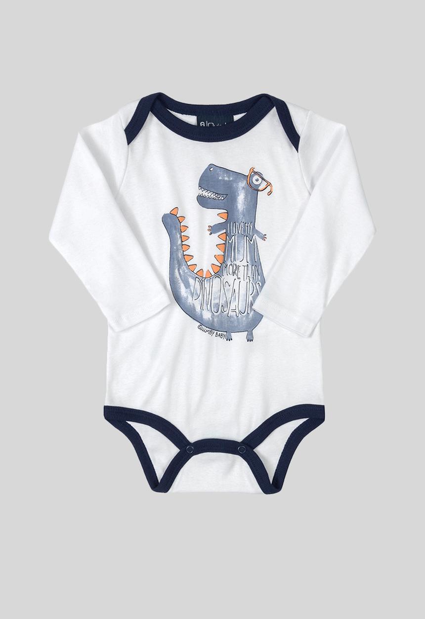 Quimby - Baby boys ribbed bodysuit - white