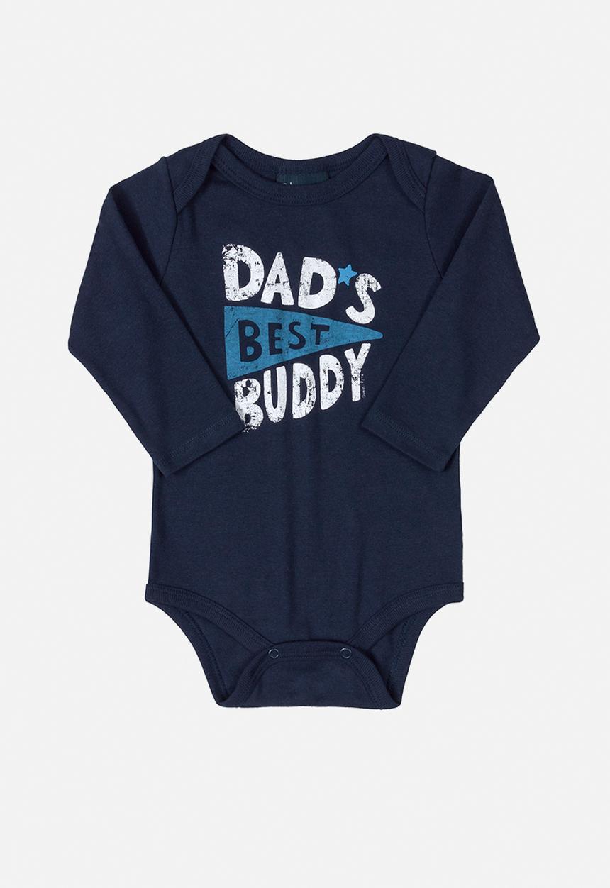 Quimby - Baby boys ribbed bodysuit - blue