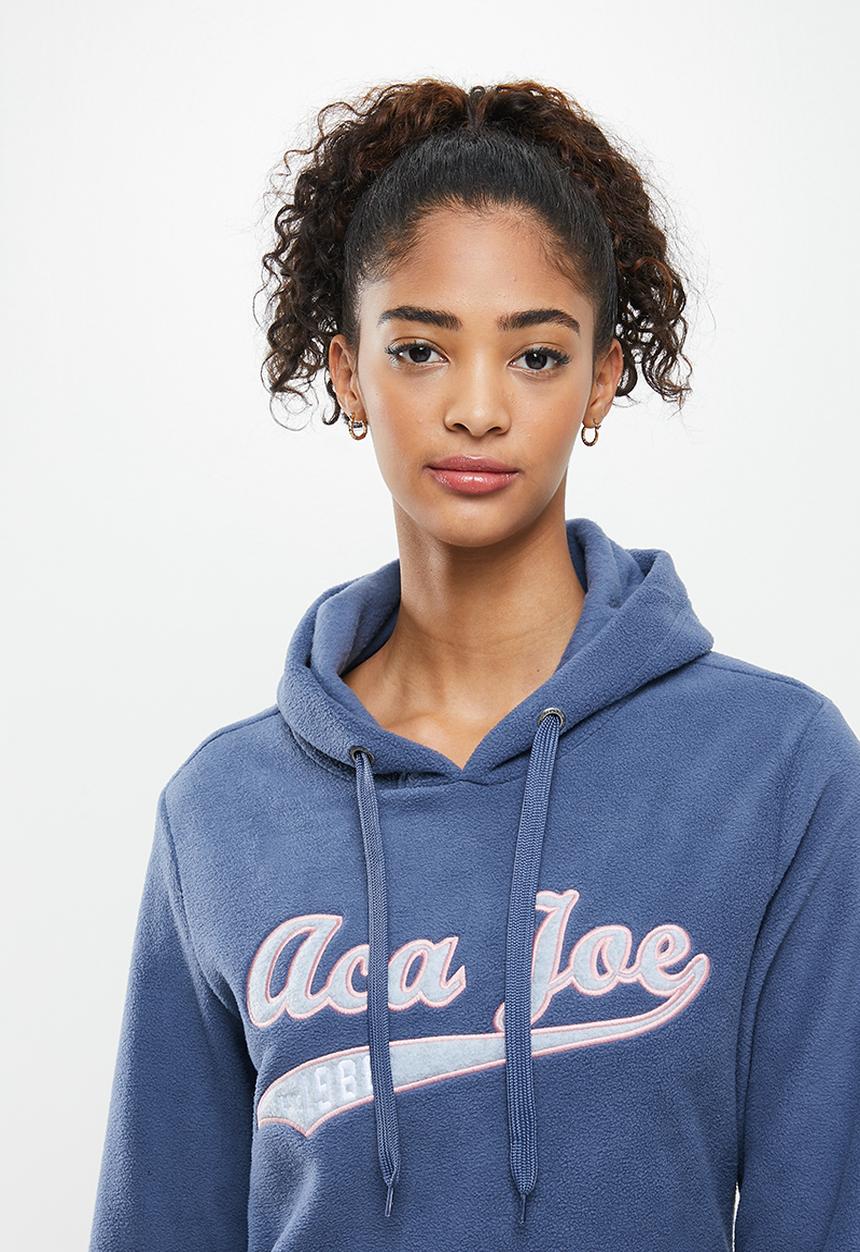 Aca Joe - Polar fleece pullover hoodie - blue