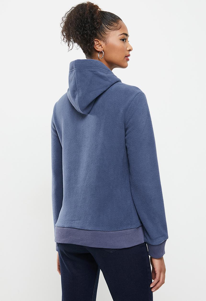 Aca Joe - Aca joe polar fleece pullover hoodie - blue