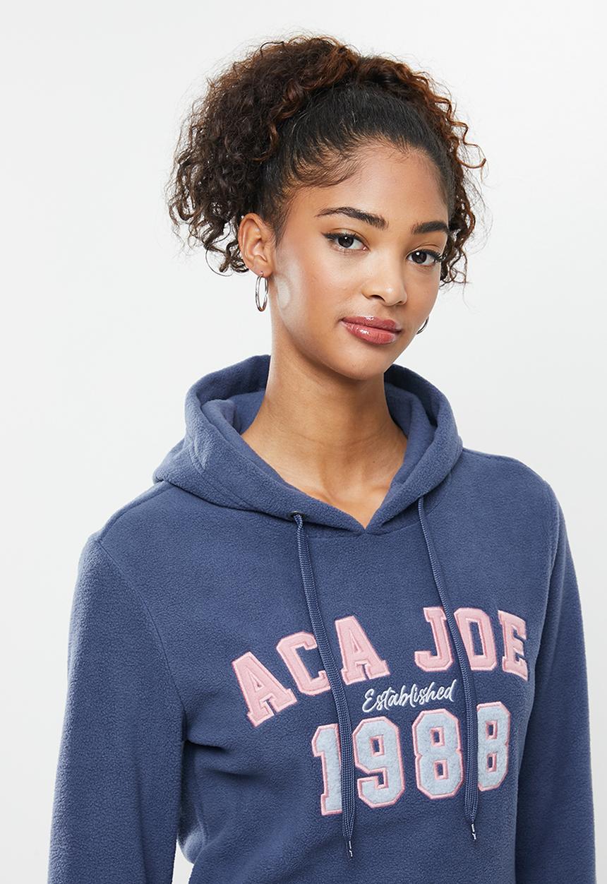 Aca Joe - Aca joe polar fleece pullover hoodie - blue