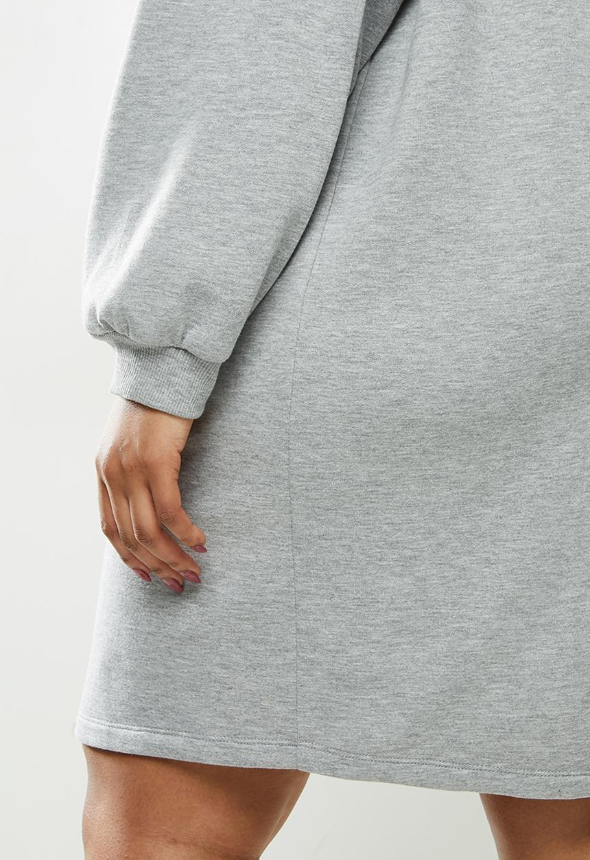 Blake - Hoodie dress - grey melange