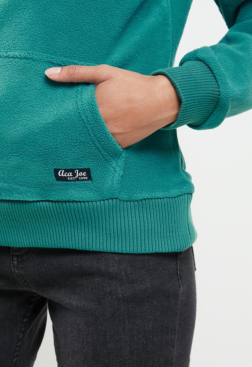 Aca Joe - Aca joe polar fleece pullover hoodie - green