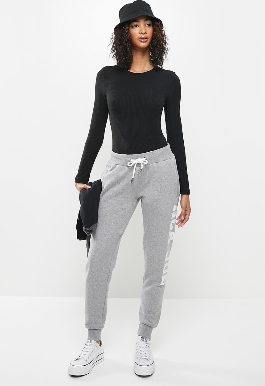 Aca Joe - Logo joggers - grey melange