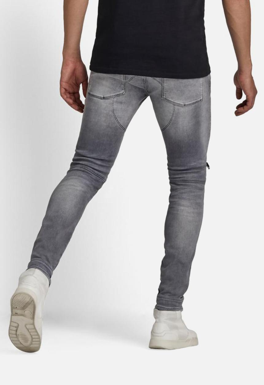 G-STAR - 5620 3d zip knee skinny - sun faded glacier grey