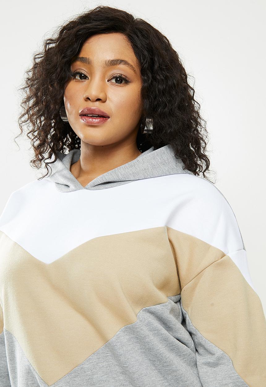 Blake - Chevron stripe hoodie - multi 