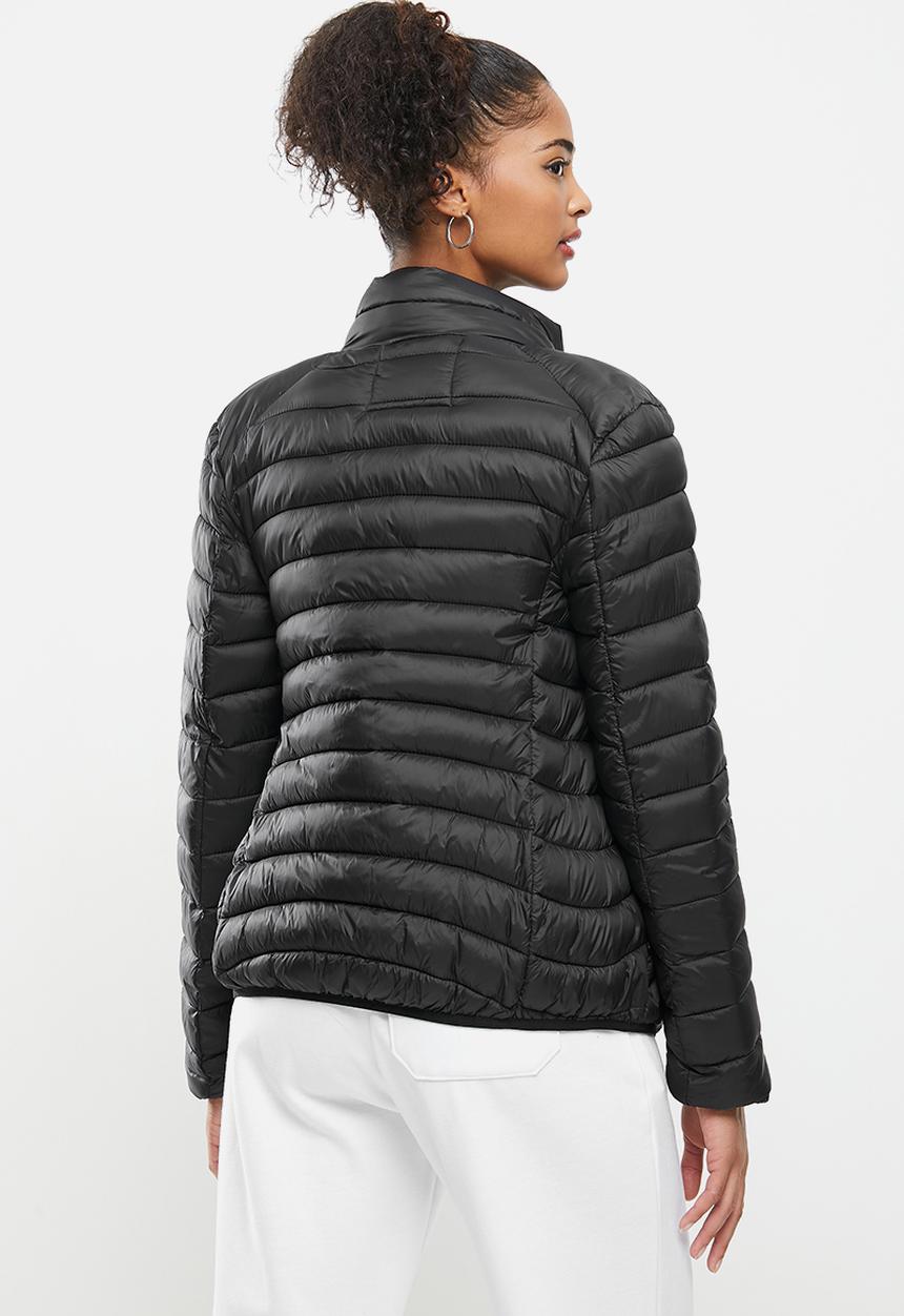 Aca Joe - Zip thru puffer jacket - black
