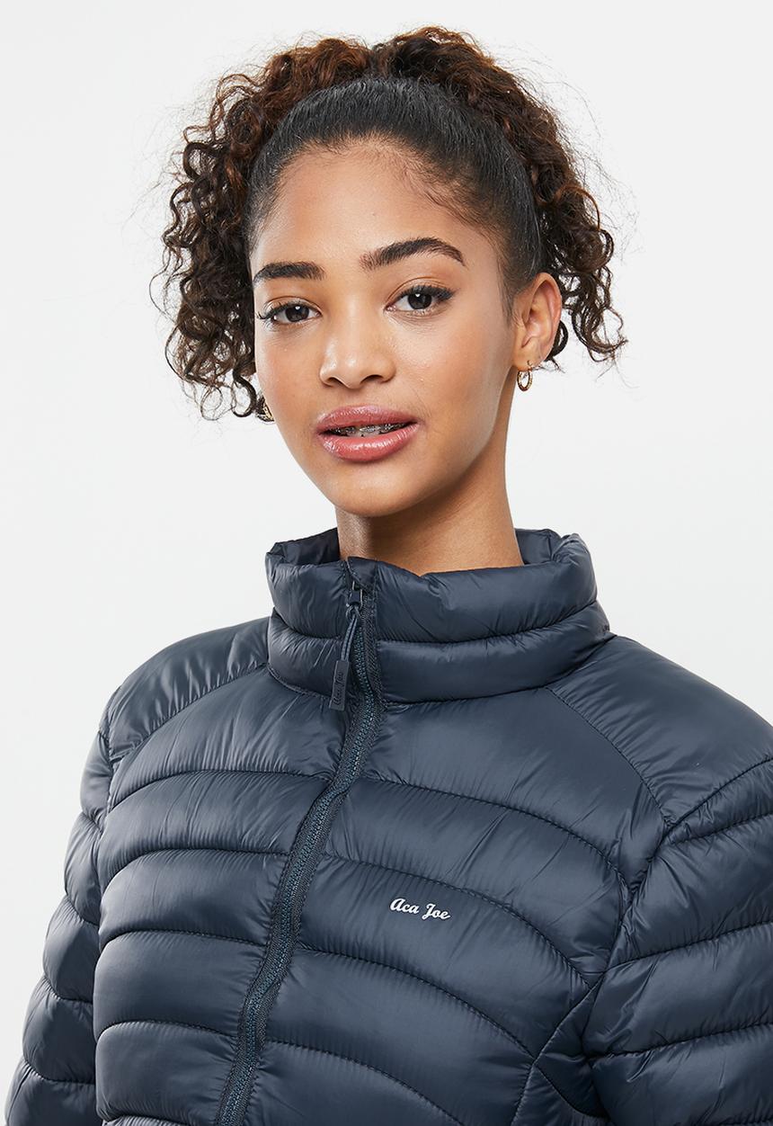 Aca Joe - Zip thru puffer jacket - navy