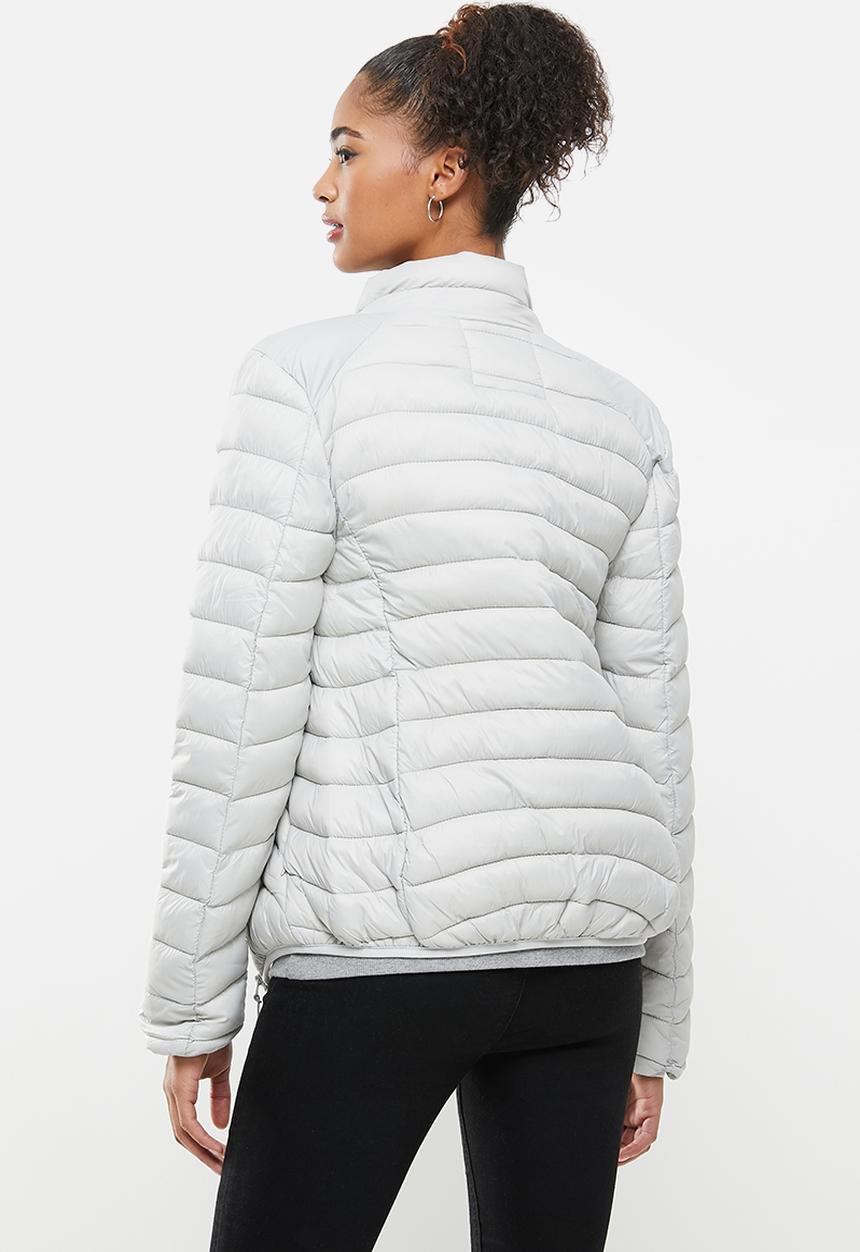 Aca Joe - Zip thru puffer jacket - light grey