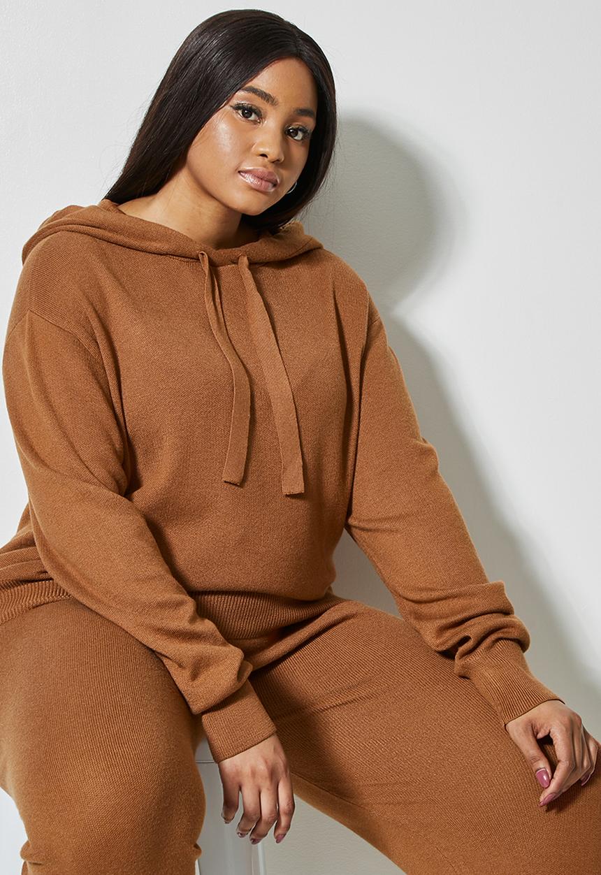 Superbalist - Knitwear hoodie - tobacco