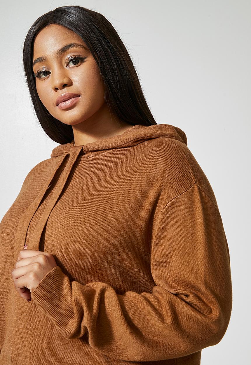 Superbalist - Knitwear hoodie - tobacco