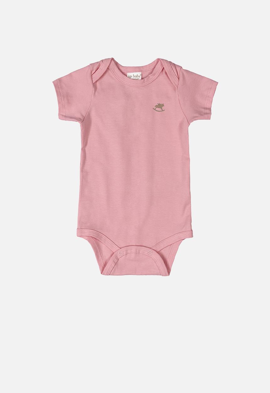 UP Baby - Baby cotton bodysuit - pink