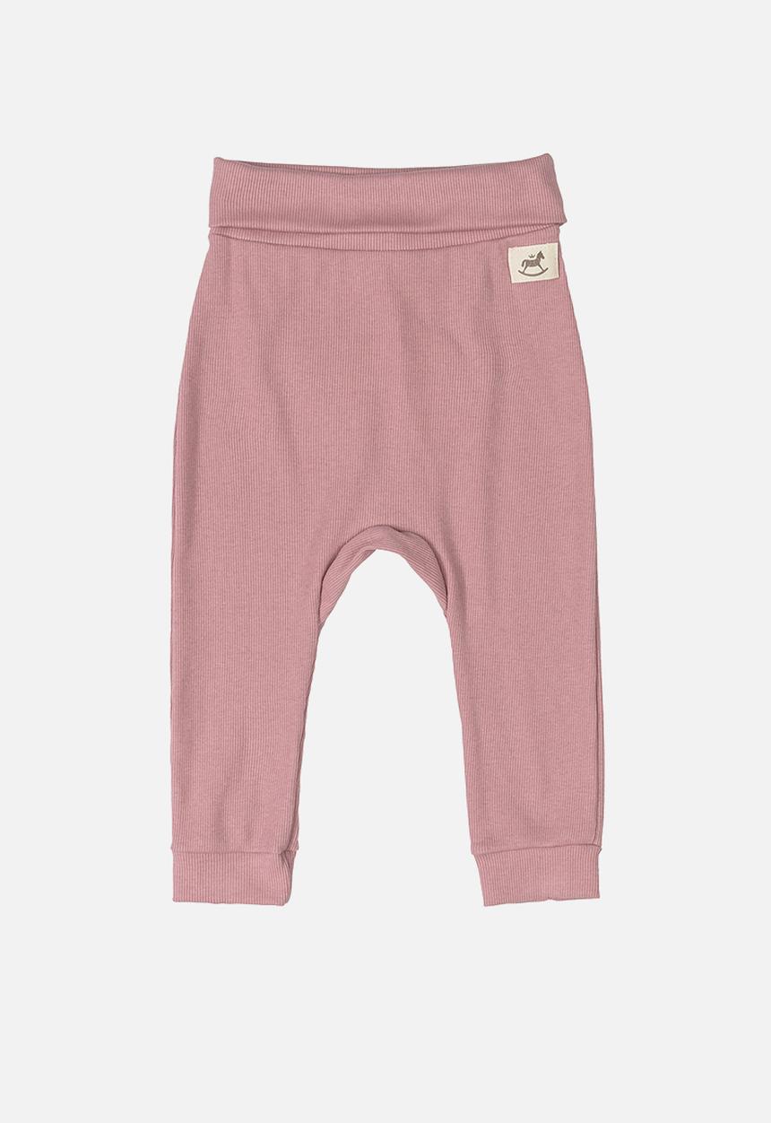 UP Baby - Baby ribbed pants - pink