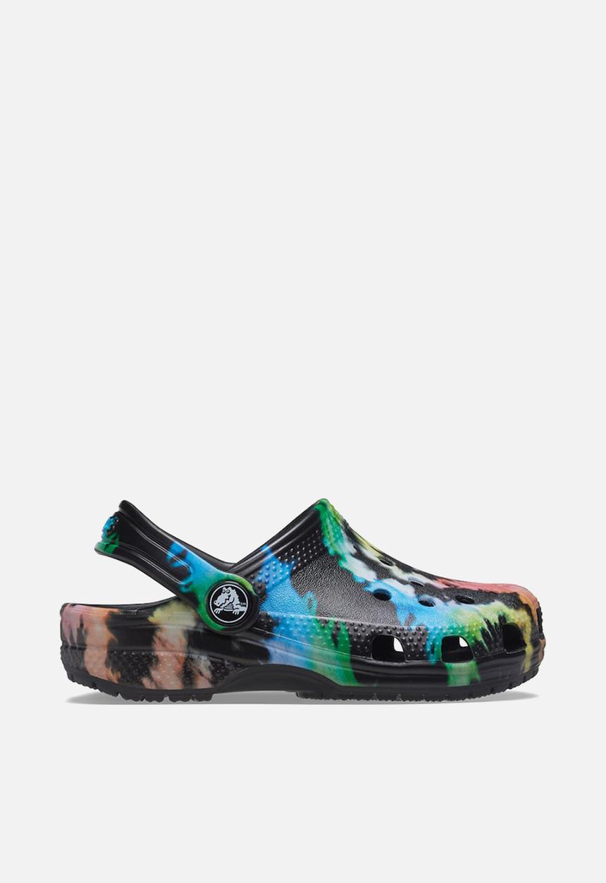 Crocs - Classic tie dye graphic clog k - black