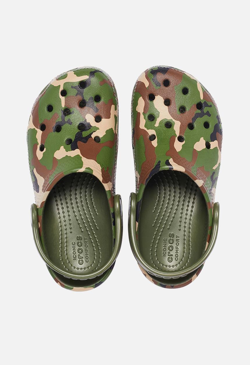Crocs - Classic printed clog k - army green/multi