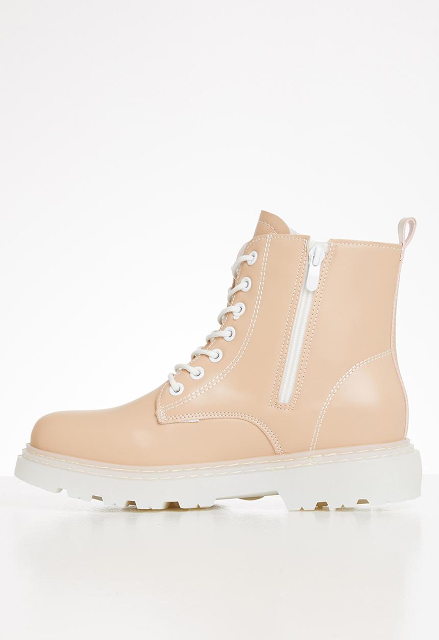 Plum - Dynasty combat boot - pink