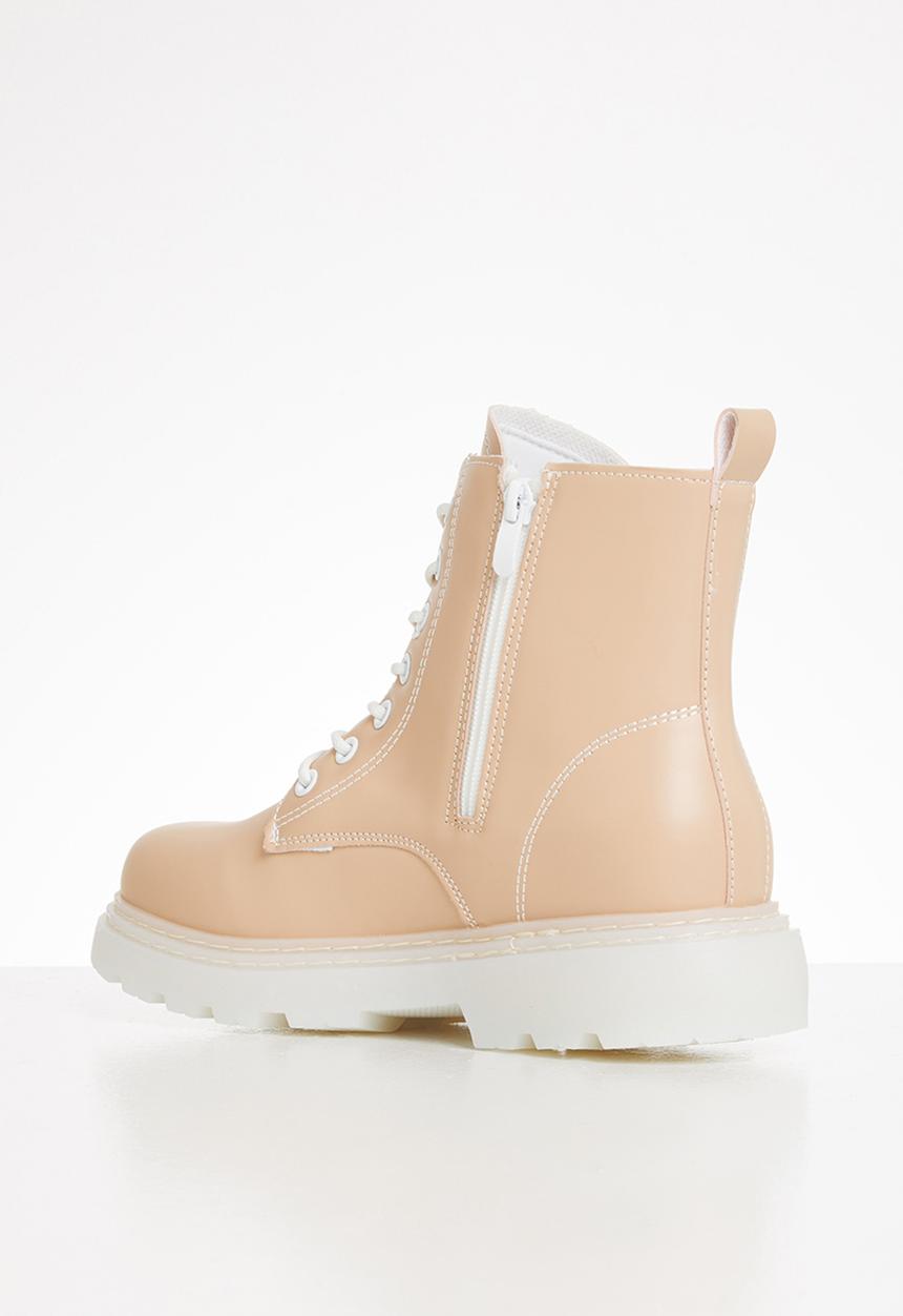 Plum - Dynasty combat boot - pink