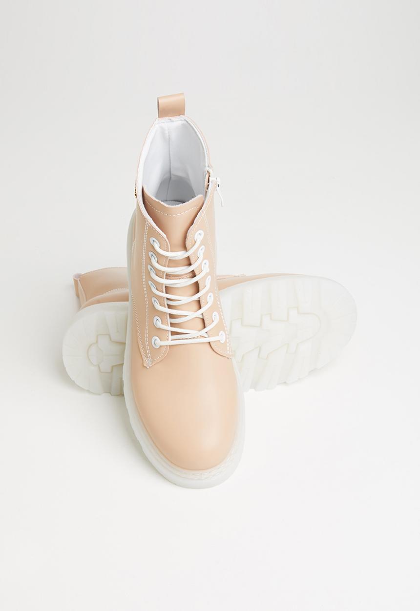Plum - Dynasty combat boot - pink