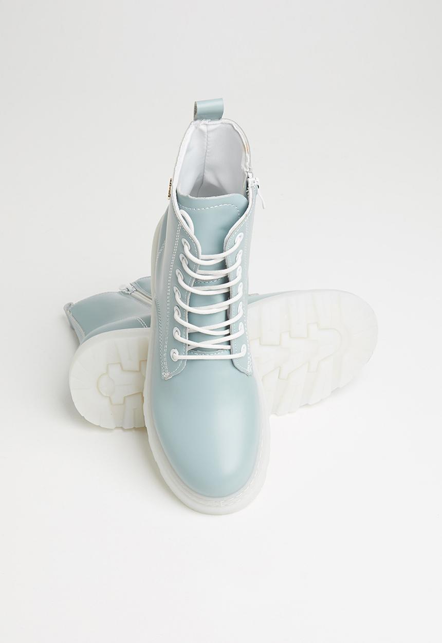 Plum - Dynasty combat boot - blue