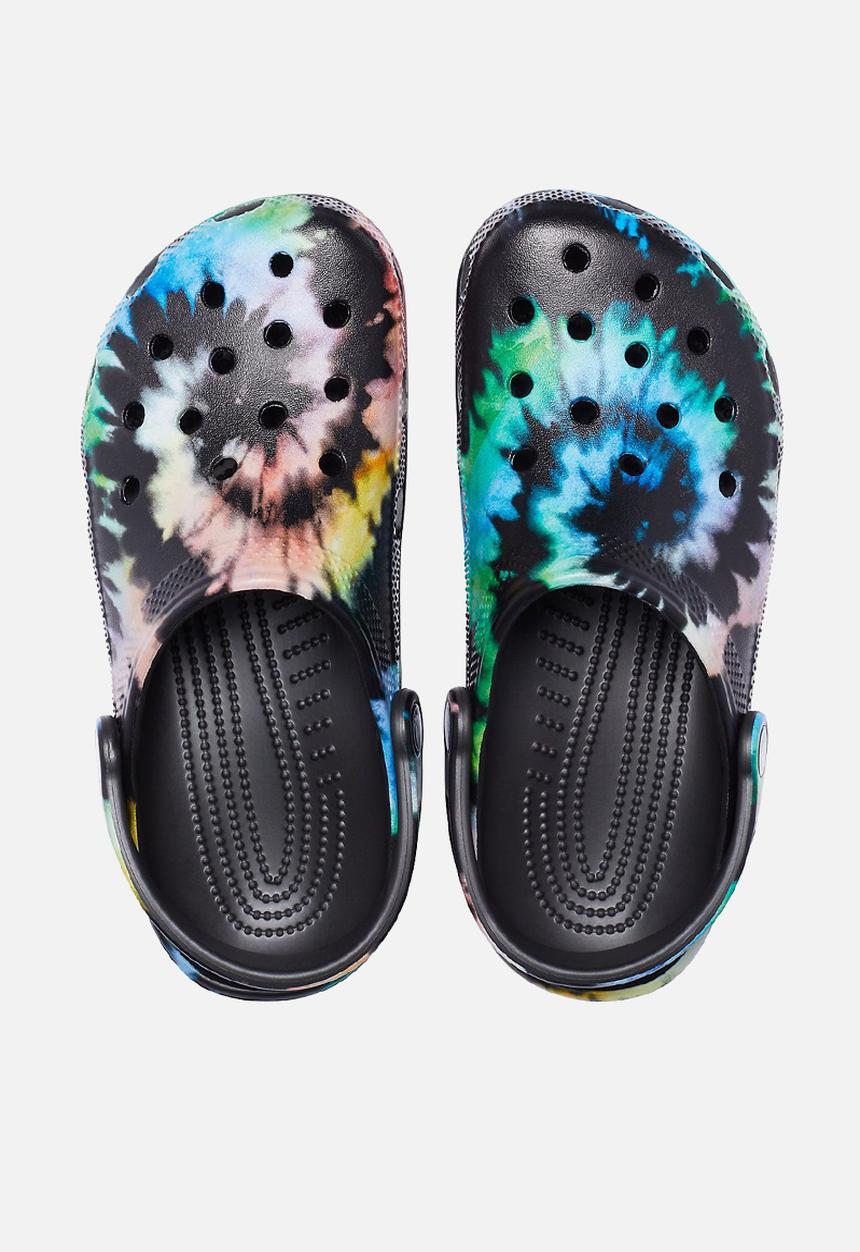 Crocs - Classic tie dye graphic clog - multi black / black