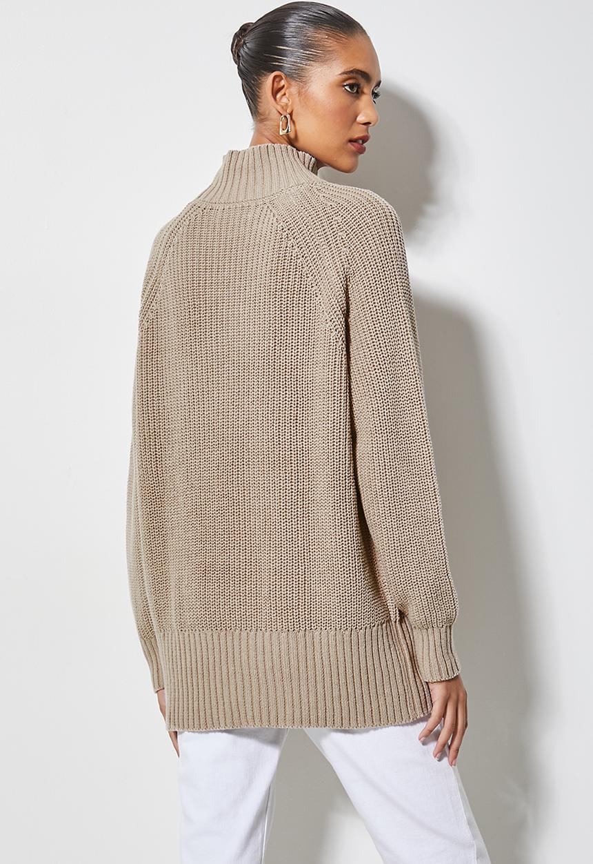 Superbalist - Cotton blend roll neck - taupe