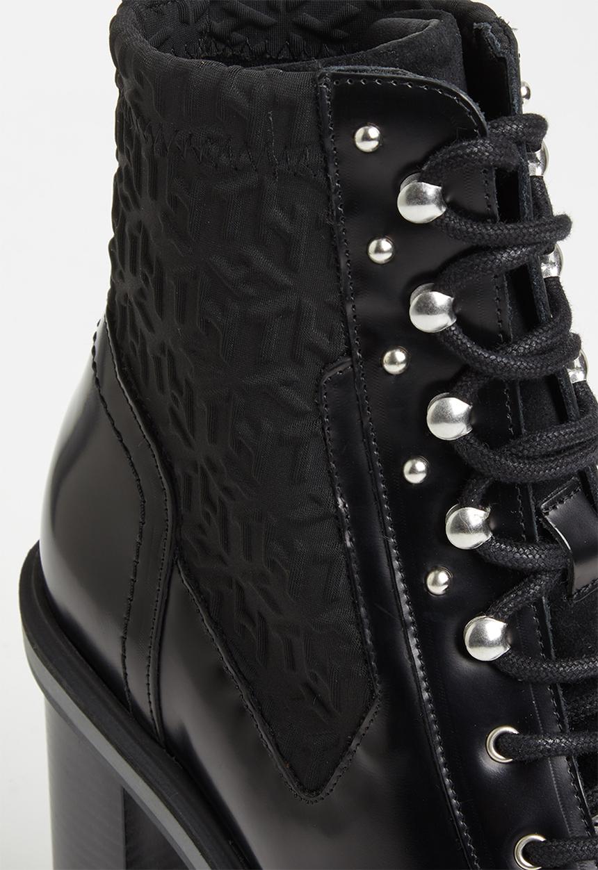 Tommy Hilfiger - Material mix th high heel boot - black