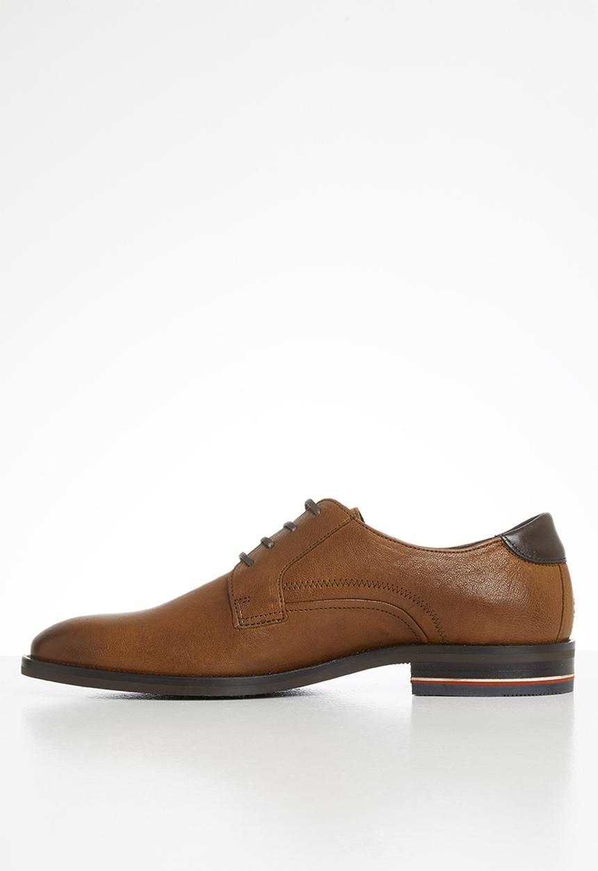 Tommy Hilfiger - Signature hilfiger leather shoe - brown