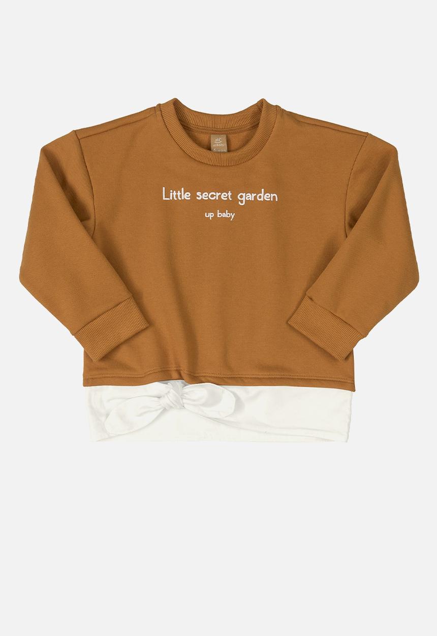 UP Baby - Girls sweat top & legging set - brown