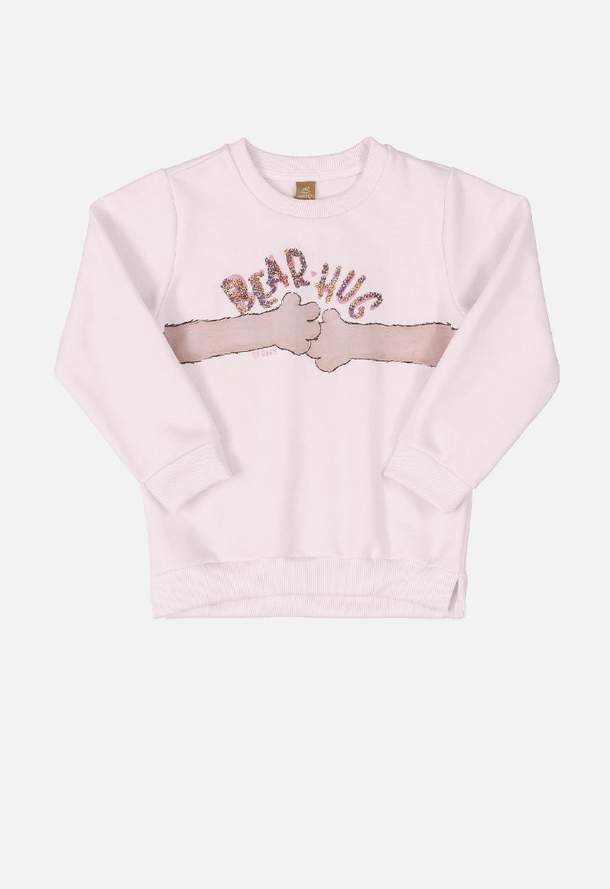 UP Baby - Girls sweat top & sweatpants set - light pink