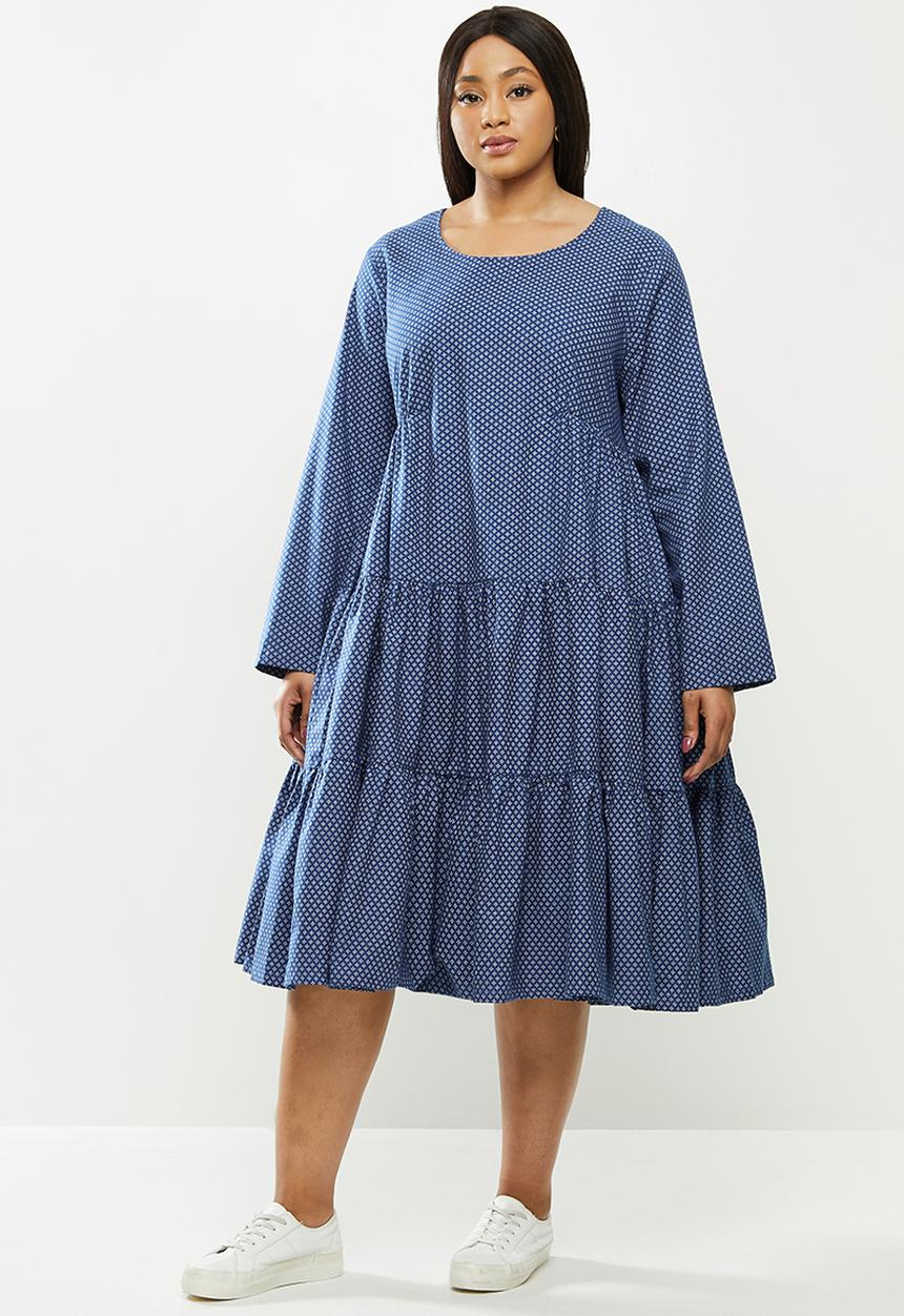 AMANDA LAIRD CHERRY - Plus klip dress - navy & white