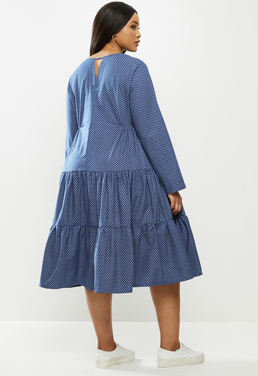 AMANDA LAIRD CHERRY - Plus klip dress - navy & white