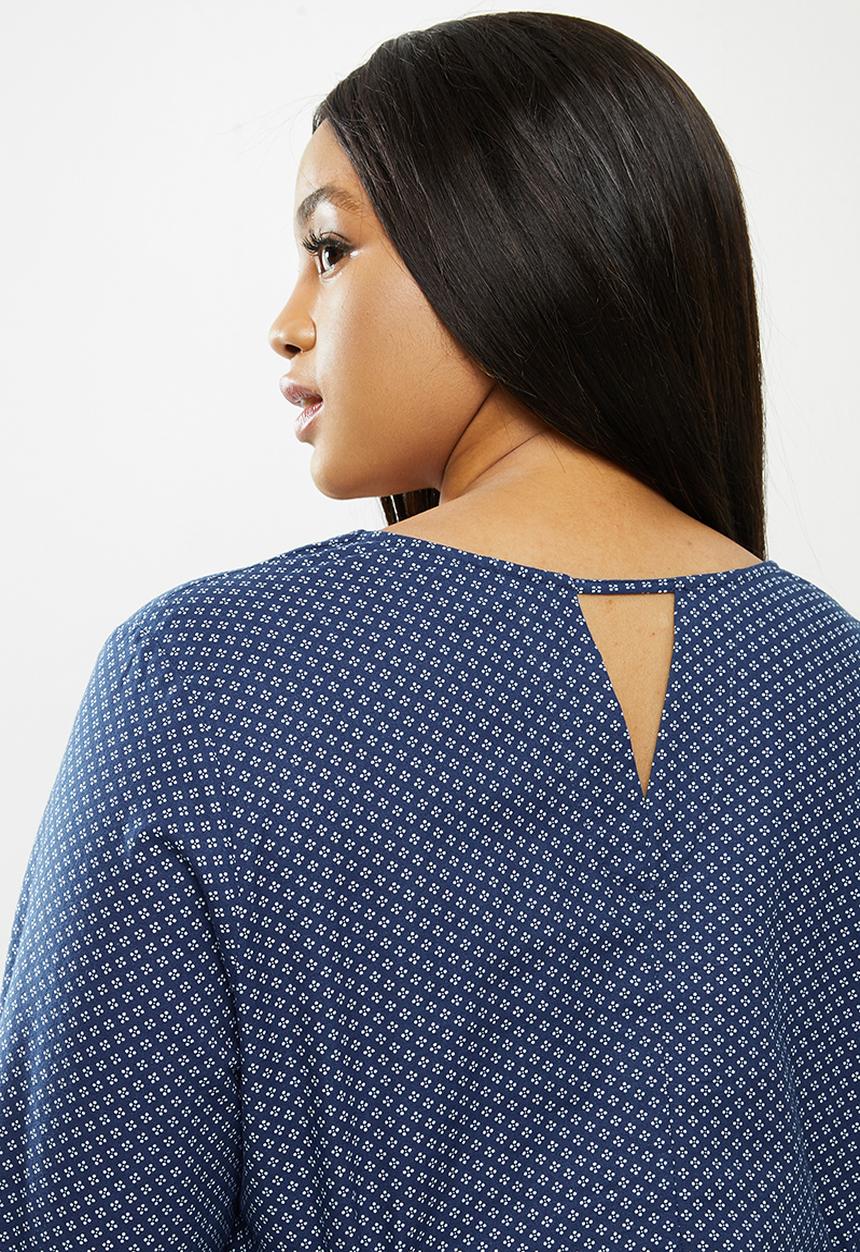 AMANDA LAIRD CHERRY - Plus klip dress - navy & white