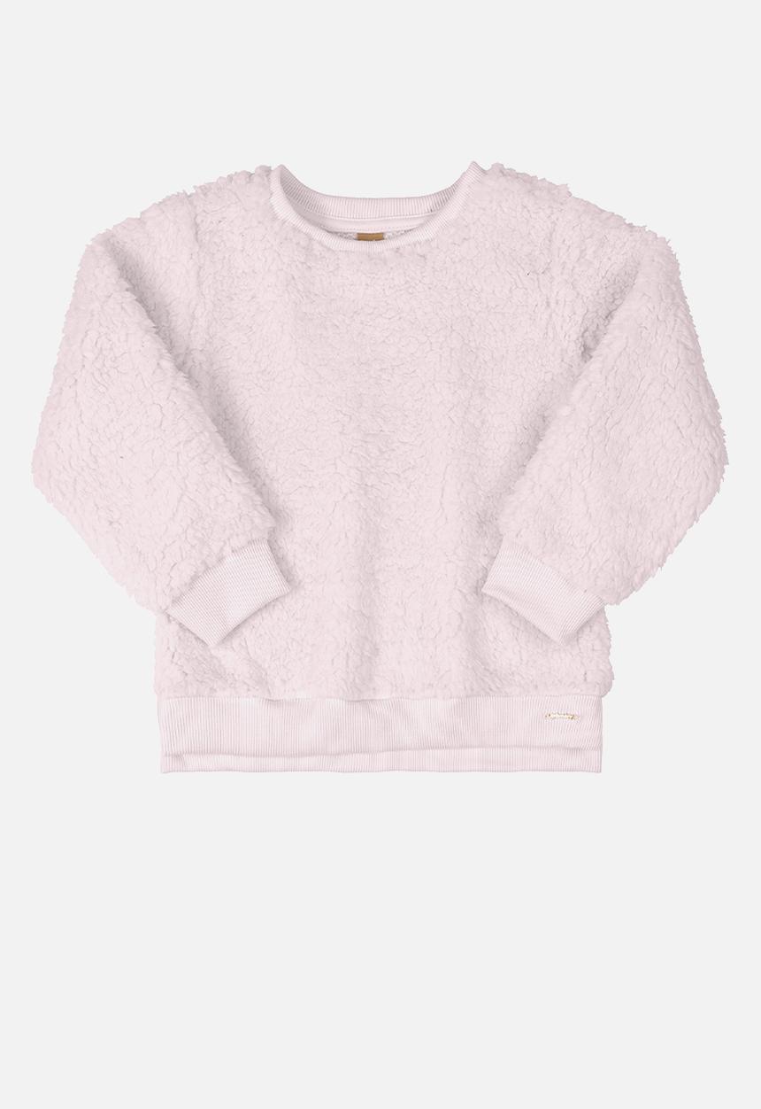 UP Baby - Girls faux fur sweatshirt & pants set - light pink