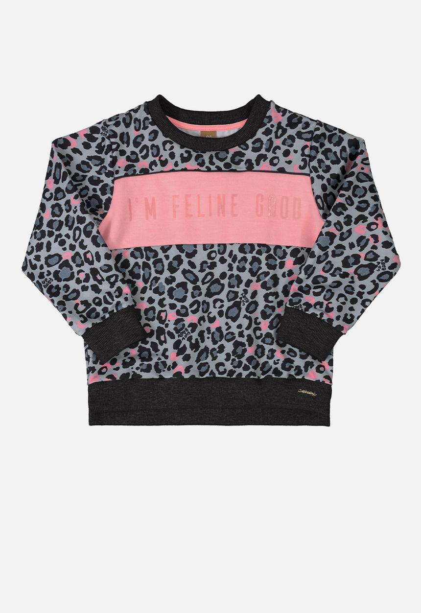 UP Baby - Girls animal print sweatshirt & legging set - blue