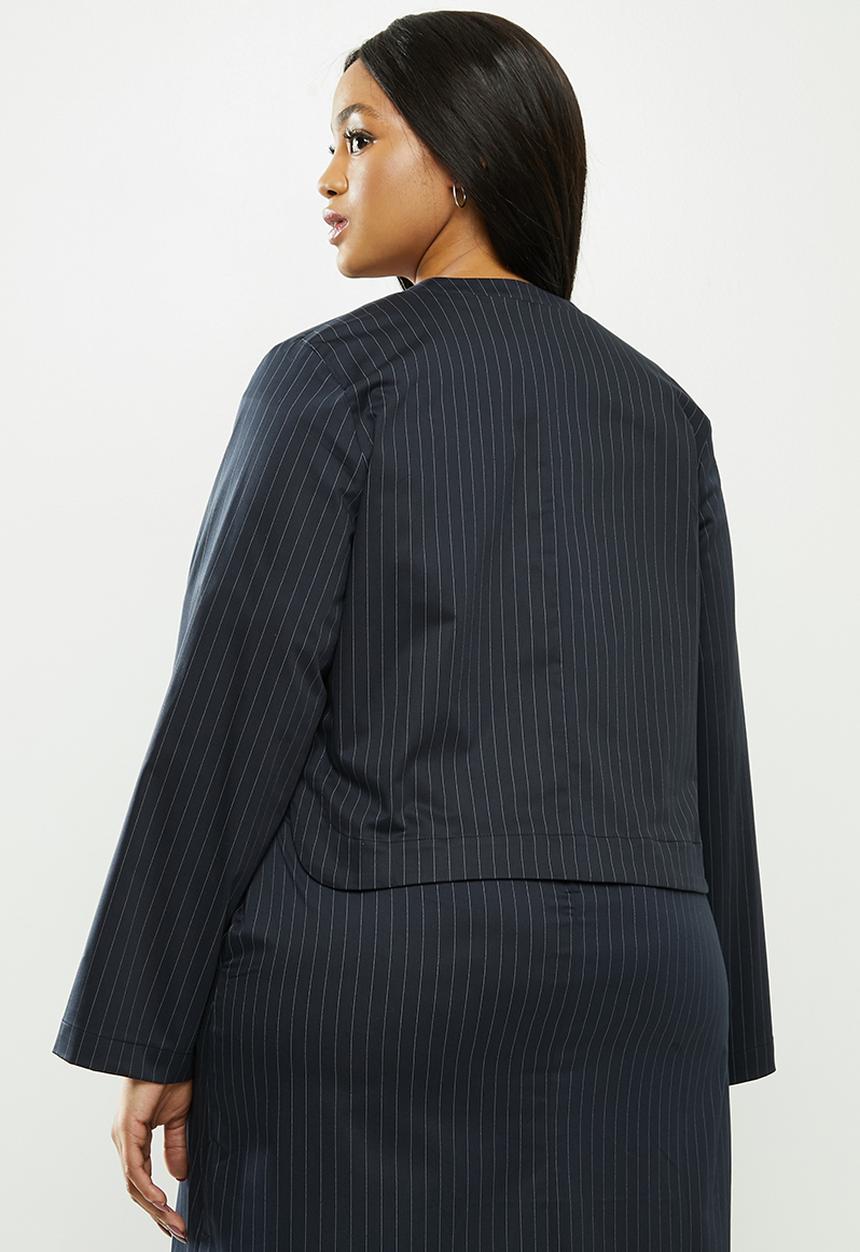 AMANDA LAIRD CHERRY - Plus blyde bolero - navy & white 