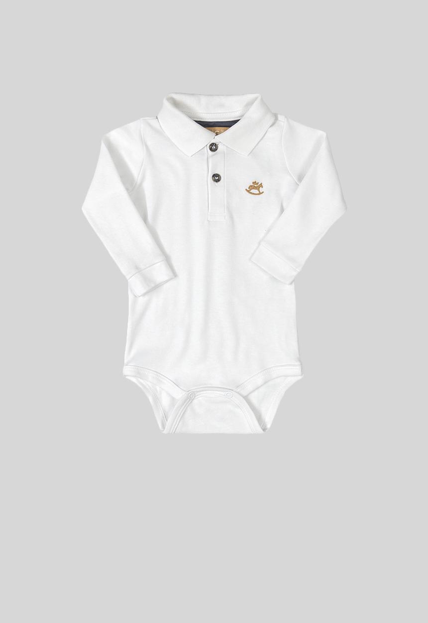 UP Baby - Baby boys golfer bodysuit - white